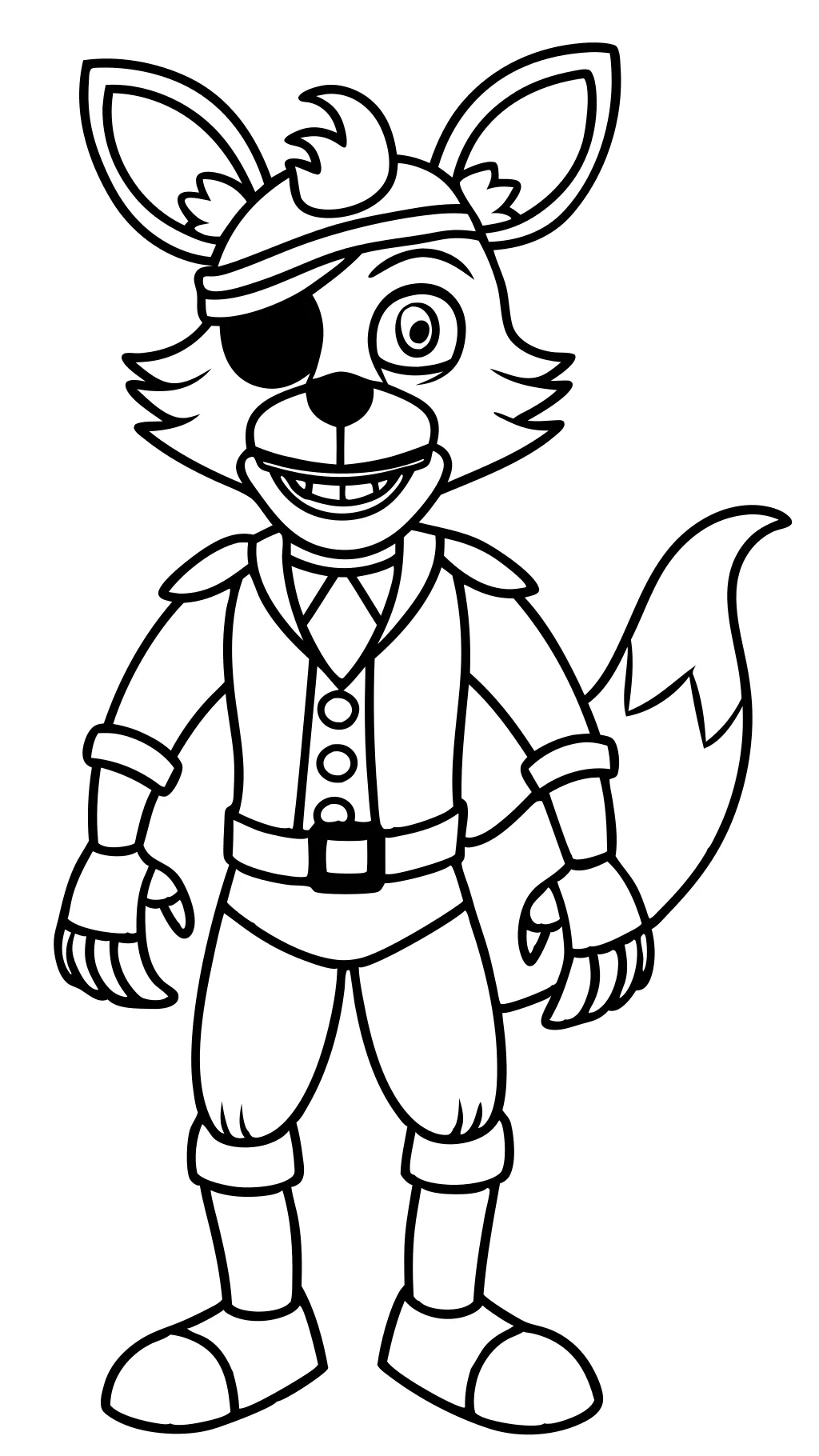 five nights at freddy’s coloring pages foxy